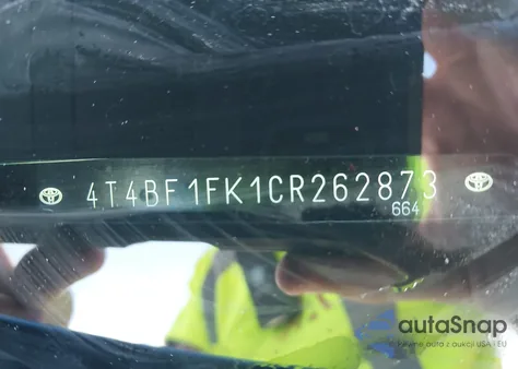 2012 Toyota Camry Le из США, поврежденный, VIN 4T4BF1FK1CR262873